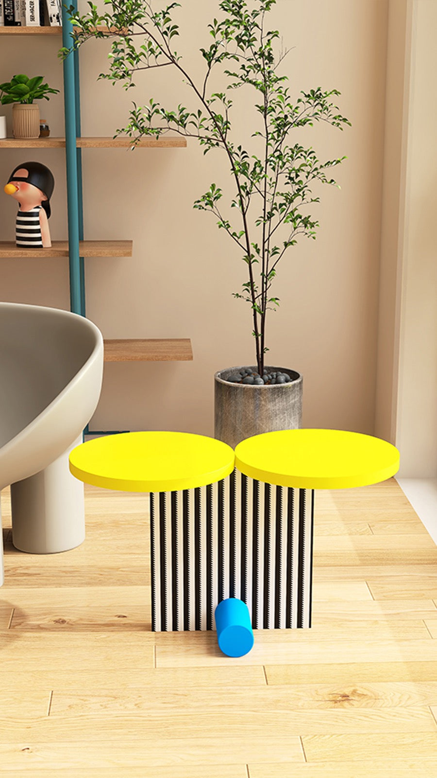 Face look table round table characteristic wood table