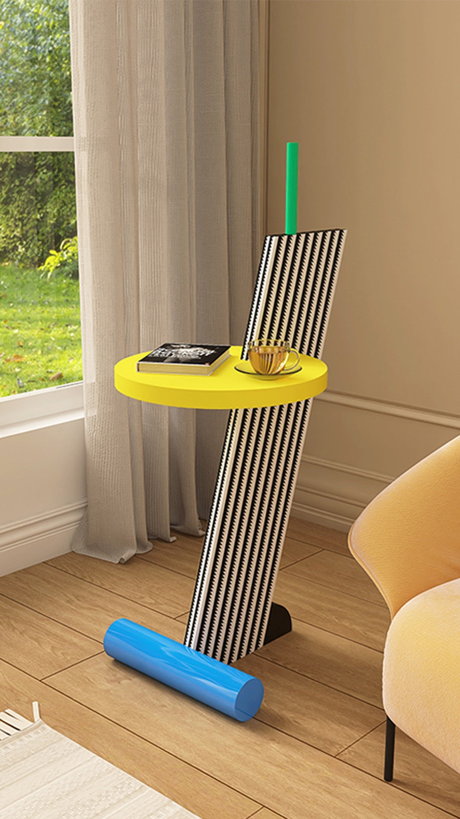 Side Tabletop Design Creative side table wood artwork living Room decorative coffee table ...