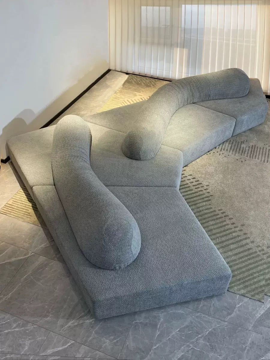Rock Style Seat Living Room Modular Sofa by Italian Designer