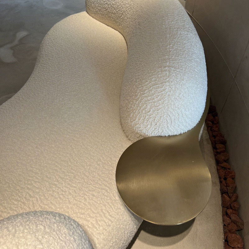 Fleece sofa curved sofa cashew shape sofa
