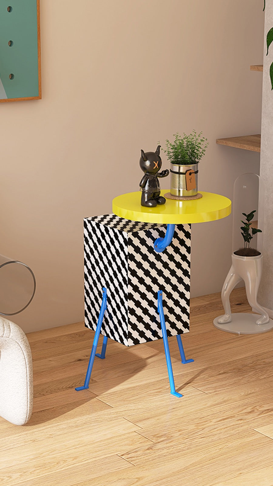 Robot shape coffee table creative furniture fashionable side table