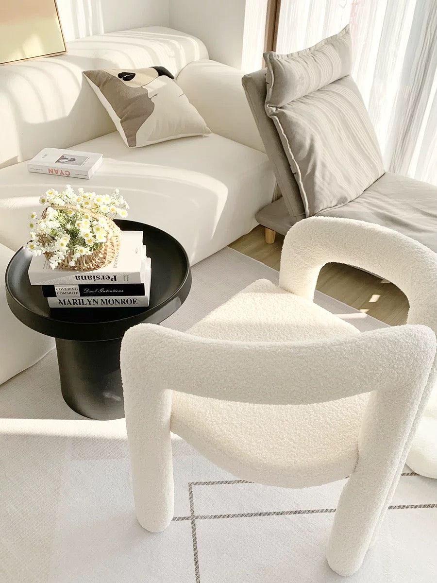 Leisure armchair Sherpa warm chair velvet office chair dining chair