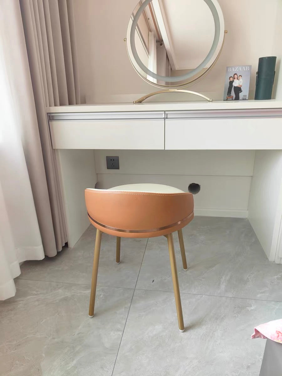 Rotatable dressing stool elegant make up dresser chair