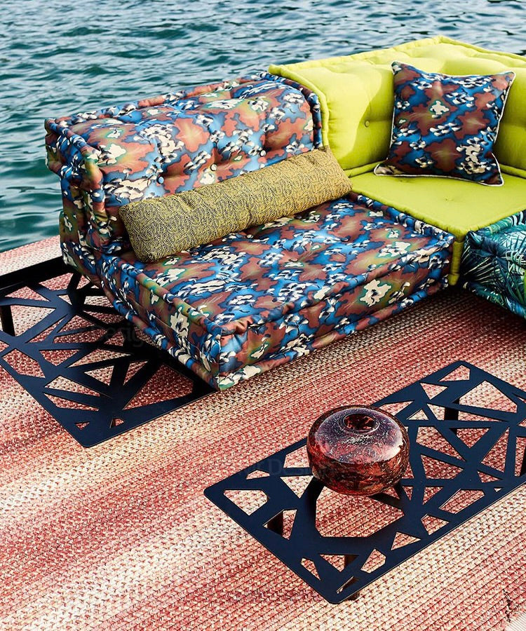 Retro sofa colorful fabric free combination living Room art