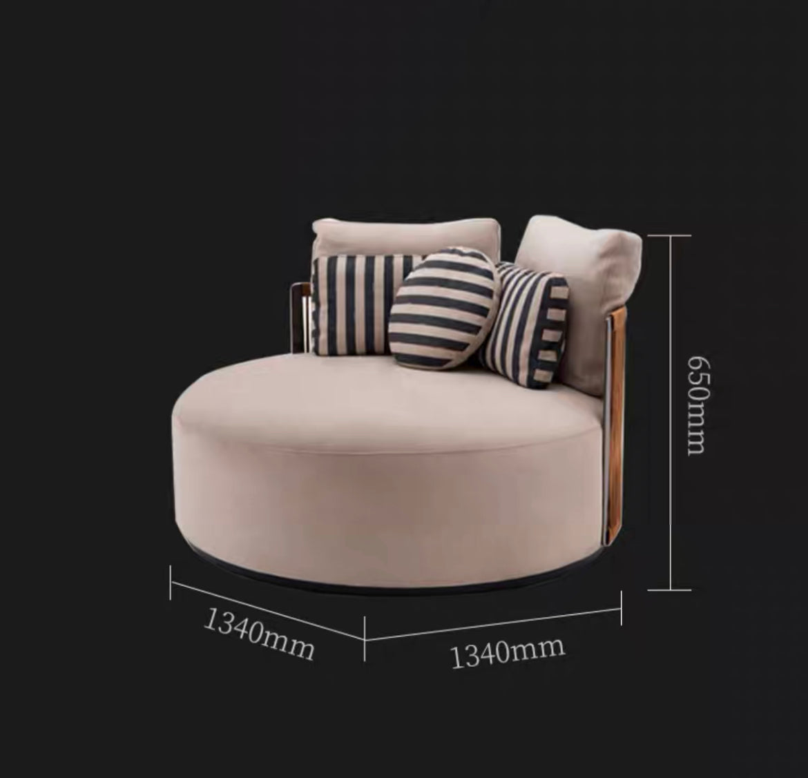 Leisure Sofa Italian Style Round Single Sofa Luxurious Furniture