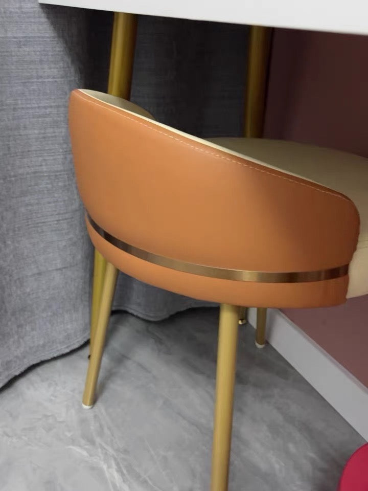 Rotatable dressing stool elegant make up dresser chair