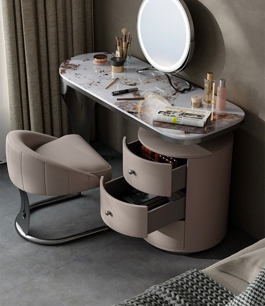 Classic dresser luxury Pandora marble gun black stainless steel bedroom dresser office table