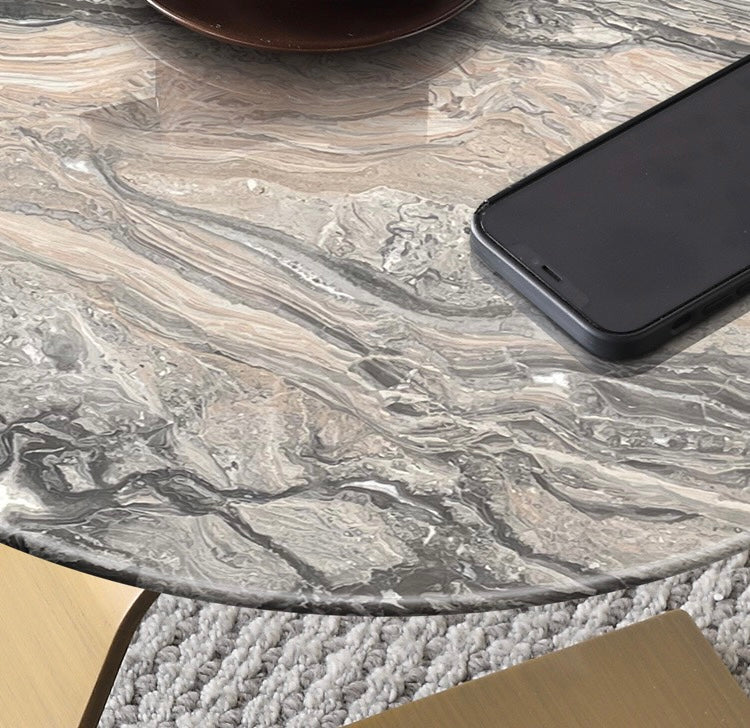 L shape side table natural marble table