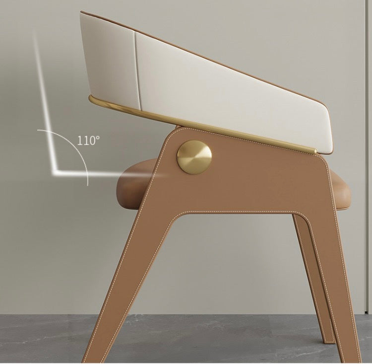 Leather dining chair arm chair luxury chair