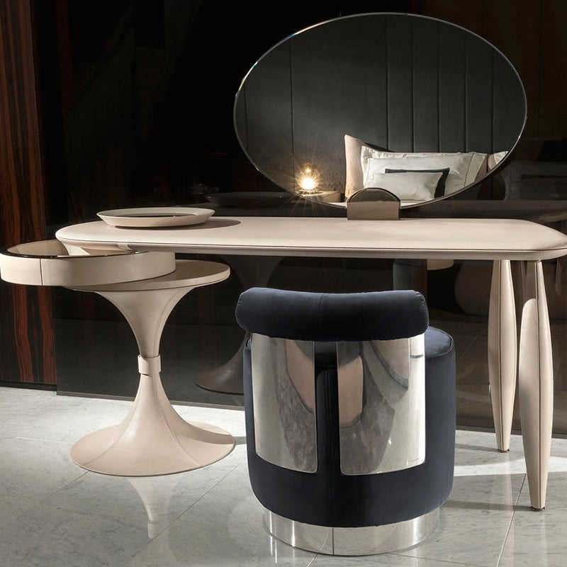 Luxurious sofa chair round dressing stool