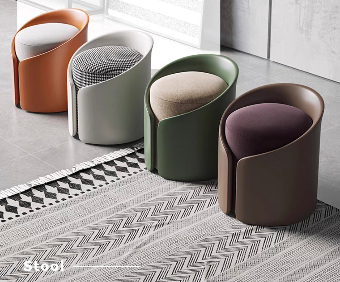 Dresser chair vogue round dressing stool elegant home macaron colors