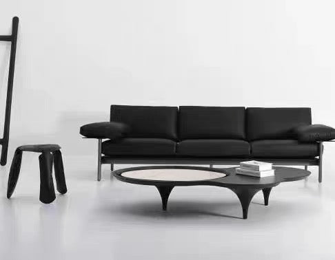 Cloudy shape marble wood coffee table