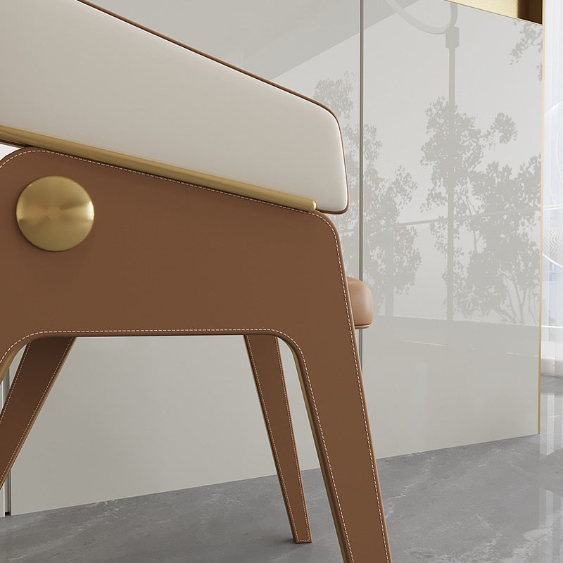 Leather dining chair arm chair luxury chair