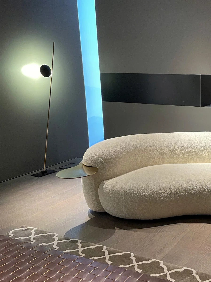 Fleece sofa curved sofa cashew shape sofa