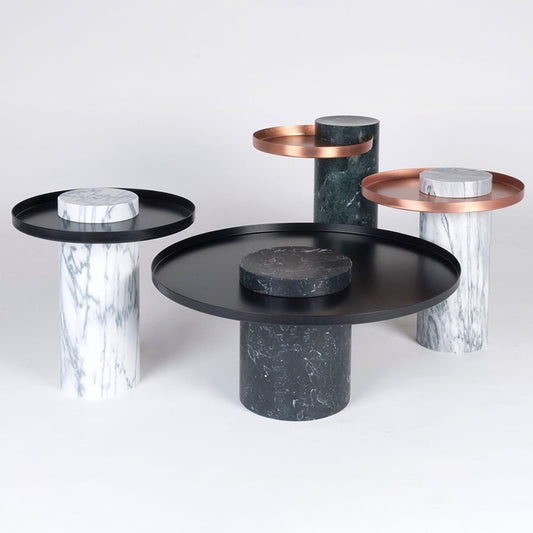 Marble with Stainless Steel Elegant Side Table Hot Sale