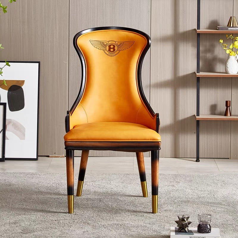 Modern design dining chair tiger vein painting
