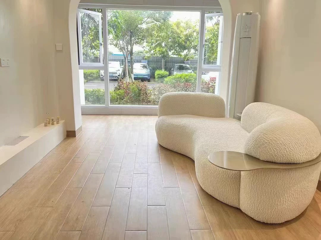 Fleece sofa curved sofa cashew shape sofa