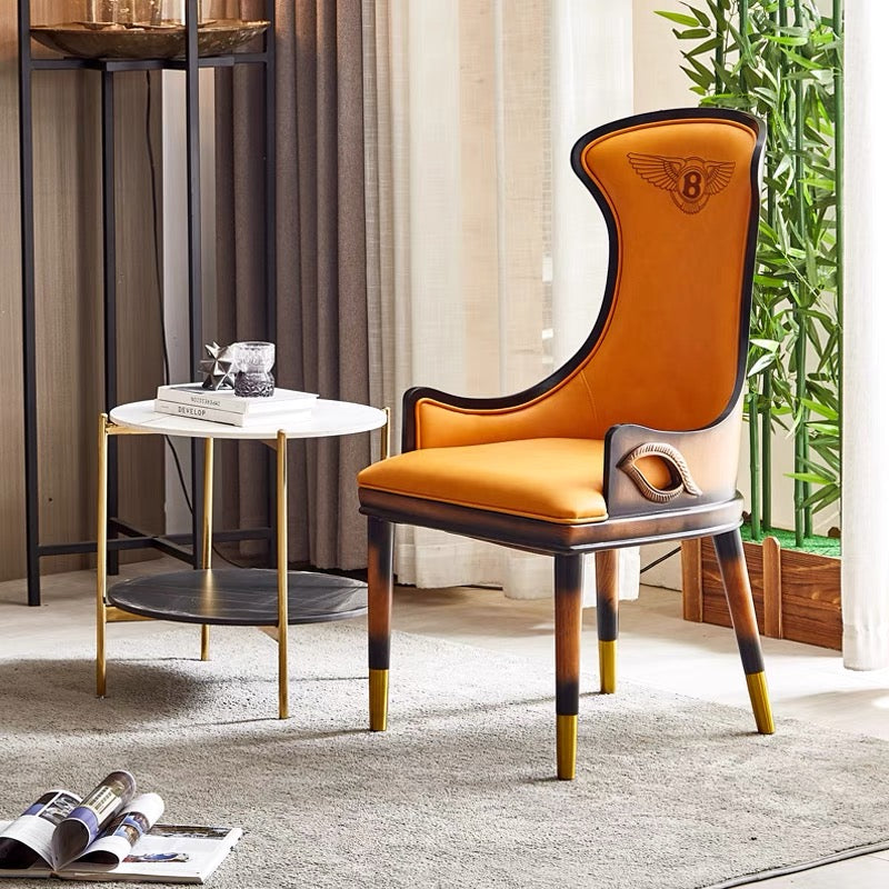 Modern design dining chair tiger vein painting