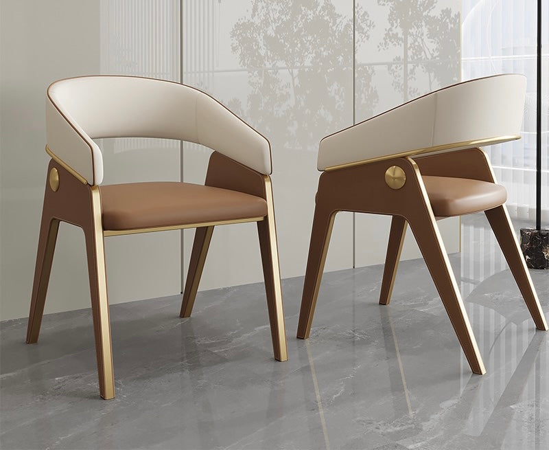 Leather dining chair arm chair luxury chair