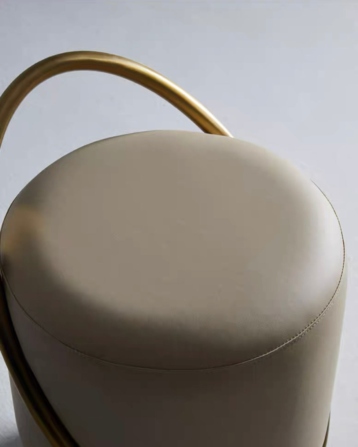 High end dressing stool artificial stainless steel round chair