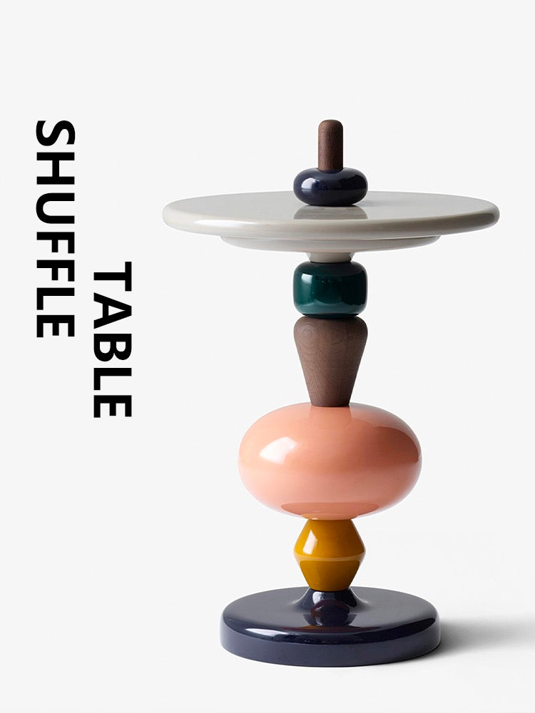 Shuffle table creative coffee table solid wood artwork