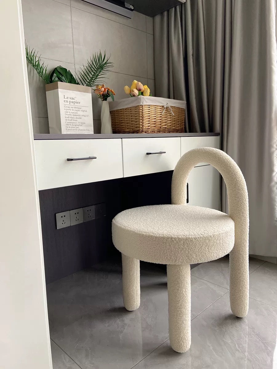 Light luxurious dressing stool lovely children seat dining chair