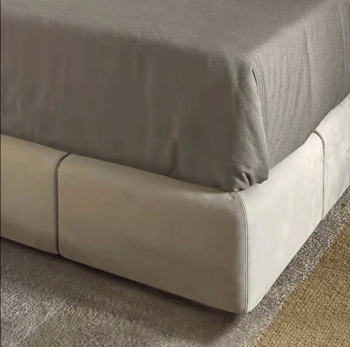 Italian nubuck bed luxury wedding bed villa double bed