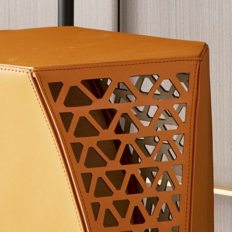 Hollow out leather dresser chair fashionable dressing stool